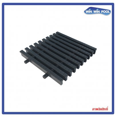 Gratings plastic ABS Grade a with UV stabilize Double (black) 25 cm.(Price per meter )